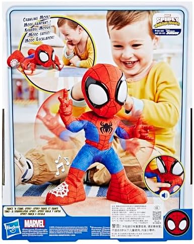 Homem-Aranha e seus amigos incríveis - Brinquedo de pelúcia interativo Marvel Dance 'N Crawl do Homem-Aranha