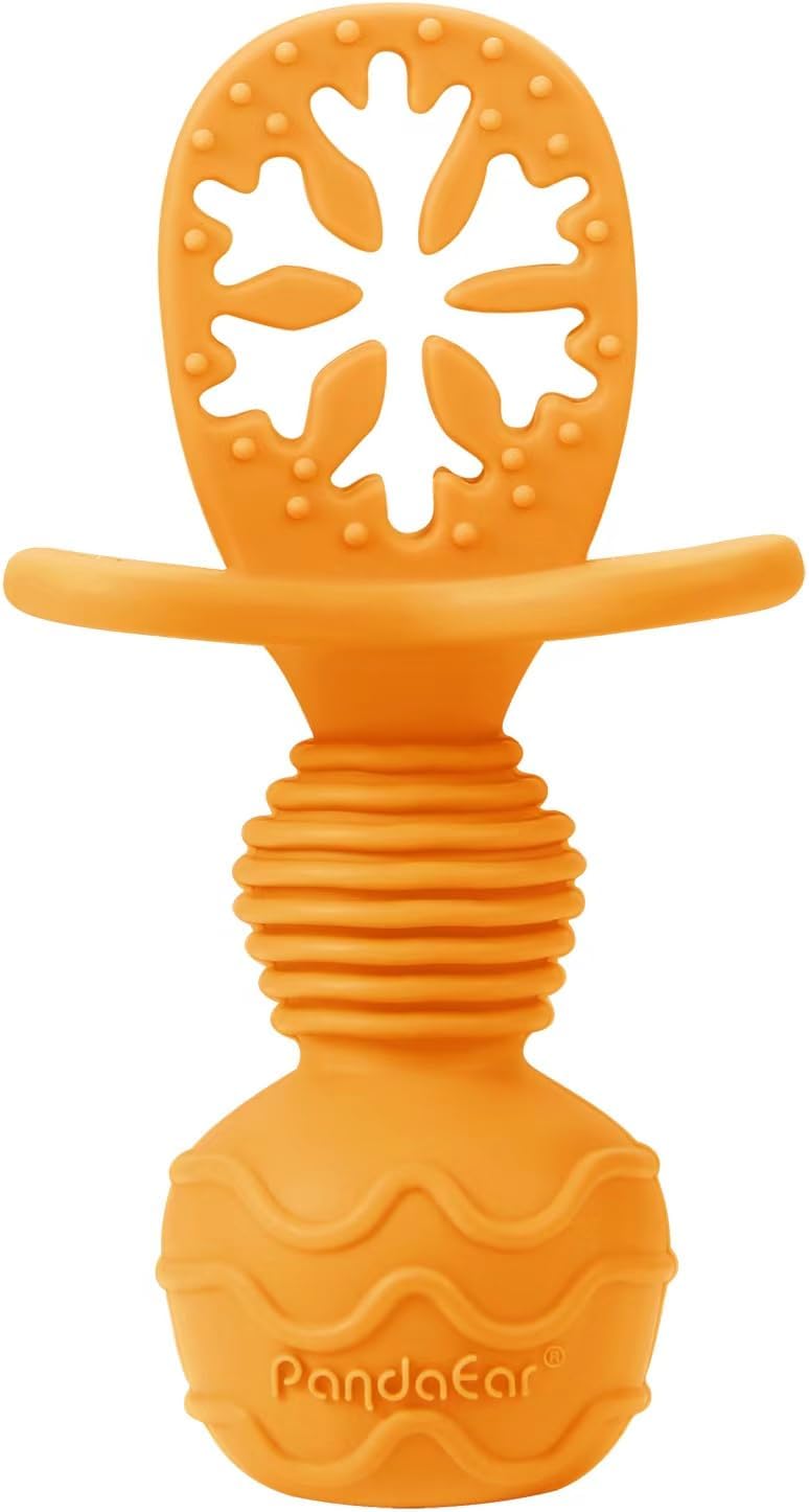 PandaEar Conjunto de 6 colheres e garfos de silicone para bebês e crianças pequenas da, ideais para o desmame e alimentação independente.