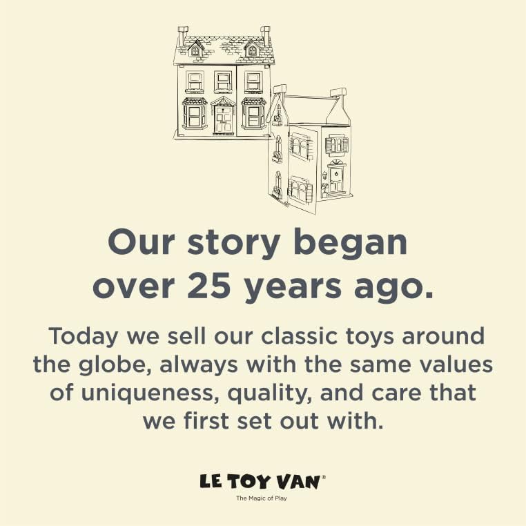 Le Toy Van - Conjunto de jogos de acessórios para casas de bonecas de sala de estar Daisylane de madeira para casas de bonecas | Conjuntos de móveis para casas de bonecas - adequados para maiores de 3 anos