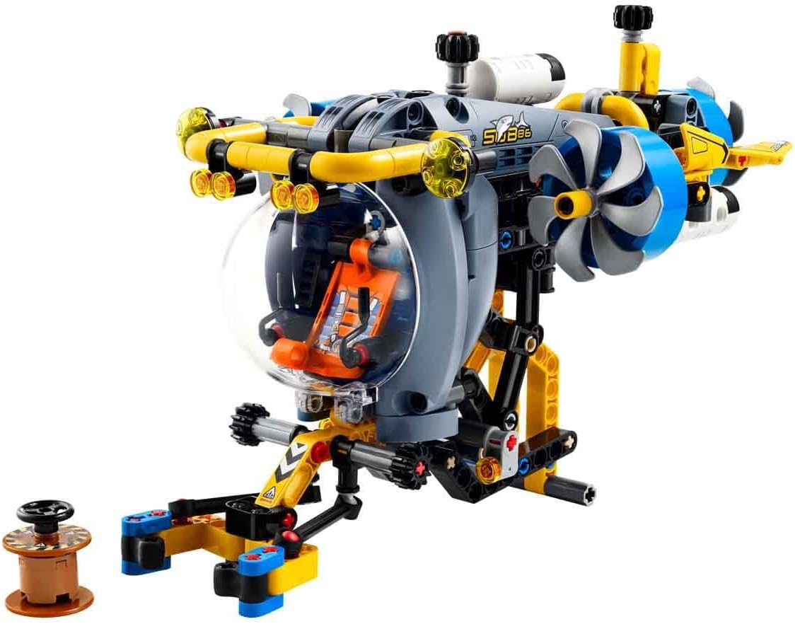 LEGO Brinquedo submarino Technic Deep-Sea Research - Conjunto de veículos com hélices giratórias, tanques de ar e uma cabine para brincadeiras imaginativas - Presente de aniversário para meninos e meninas com mais de 9 anos
