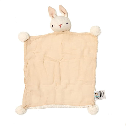 ThreadBear Design Crema Conejito Edredón - Chupete de Muselina para Bebé Regalo de Bautizo para Bebés