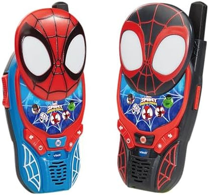 Walkie-Talkies VTech Homem-Aranha e Seus Incríveis Amigos: Sentido Aranha, Walkie-Talkies Oficiais do Personagem, Apresentam o Homem-Aranha e o Spin, Seguros para Crianças, Alcance de até 200m, Para Crianças de 3, 4, 5+ Anos, Versão em Inglês