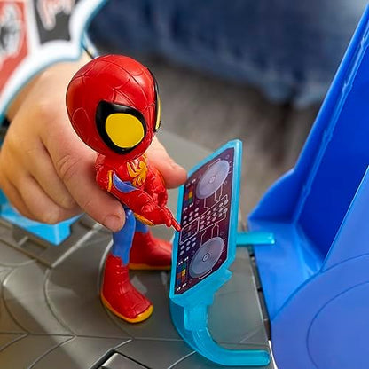 Conjunto de Brinquedo Marvel Spidey e Sua Turma: Web-Quarters (QG da Teia) com Boneco do Spidey, Veículo e Acessórios