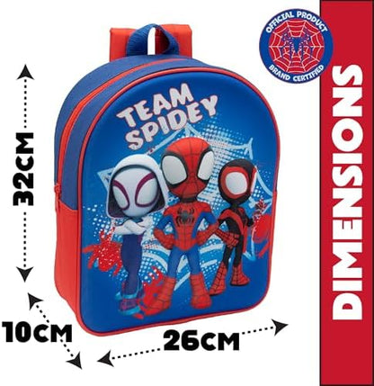 Mochila Infantil 3D do Homem-Aranha e Seus Incríveis Amigos da Marvel - Mochila Escolar Infantil do Homem-Aranha