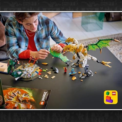 LEGO NINJAGO Ultra Dragon Battle Brinquedo - Figura de Ação de 4 Cabeças, Cobra e 4 Minifiguras com Katanas - Decoração para Quarto Infantil - Presente de Aniversário para Meninos a partir de 12 Anos e Fãs Adolescentes - 71872