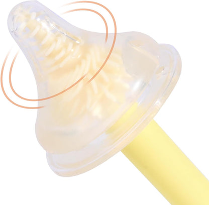 Bebamour Conjunto de escovas para mamadeiras 7 em 1, kit de limpeza portátil, amarelo