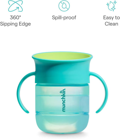 Munchkin Copo Miracle 360 para Bebês | Kit com 2 | 6m+ | 207 ml | Azul-escuro/Azul