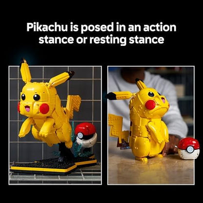 LEGO Pokémon Pikachu e Poké Bola - Conjunto de Construção para Adultos - Kit de Modelo com Figura Articulada de Anime e Suporte de Exibição Dinâmico - Decoração DIY para Quarto ou Mesa - Ideia de Presente Colecionável para Fãs de Jogos - 72152