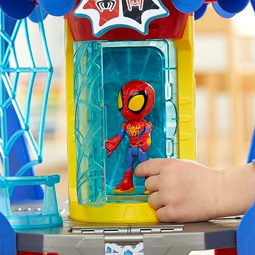 Conjunto de Brinquedo Marvel Spidey e Sua Turma: Web-Quarters (QG da Teia) com Boneco do Spidey, Veículo e Acessórios
