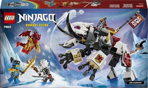 LEGO NINJAGO Zilvar e Grimtak, a Besta Dragão - Brinquedo Ninja com Figura de Ação, 3 Minifiguras incluindo Kai e Nya - Presente de Aniversário para Meninos a partir de 7 Anos e Fãs de Dragões - 71863