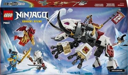 LEGO NINJAGO Zilvar e Grimtak, a Besta Dragão - Brinquedo Ninja com Figura de Ação, 3 Minifiguras incluindo Kai e Nya - Presente de Aniversário para Meninos a partir de 7 Anos e Fãs de Dragões - 71863