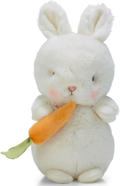 BUNNIES BY THE BAY Coelho de Pelúcia da Ilha do Grilo Bud | Este coelhinho de pelúcia recém-nascido tem pelo extra macio | 24 cm de altura | Seguro para bebês | Este coelhinho de pelúcia super fofo vem com sua cenoura favorita para mordiscar