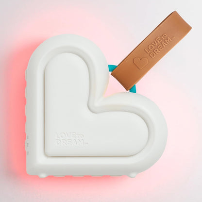 Love To Dream™ Aparelho Portátil para Dormir Bebê - Terapia Sonora Relaxante e para Dormir, 9 Sons Suaves para Bebês, Ruído Branco e Canções de Ninar com Luz Noturna, Design Compacto, Volume Ajustável e Detecção de Choro