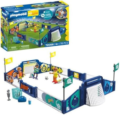 Playmobil | My Life | Arena de Futebol | Campo com Mecanismo de Chute e 2 Gols | Brinquedo de Futebol para Crianças a partir de 4 Anos | 72056