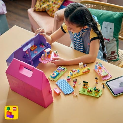 LEGO Mala de Bonecas Criativa Friends - Brinquedo de Viagem com Casa de 8 Cômodos, 2 Mini Bonecas e Acessórios - Ideia de Presente de Aniversário para Meninas a partir de 6 Anos - 42697