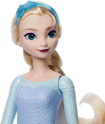 Mattel Conjunto de Boneca Fashion Elsa Disney Frozen da , Spin & Reveal com 11 Surpresas, incluindo 5 Acessórios, 5 Adesivos e Cenário de Brincadeira, Inspirado no Filme da Disney, JBG59