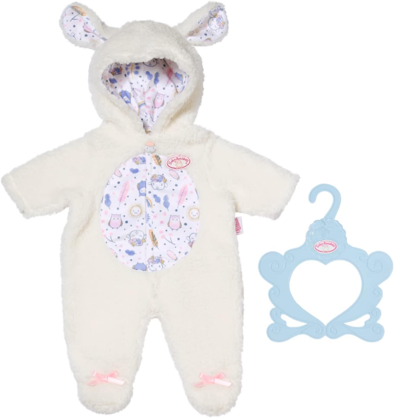 Baby Annabell Macacão com estampa de ovelha 709825 - Roupas e acessórios para bonecas de até 43 cm - Possui capuz com orelhas de ovelha - Inclui cabide - Indicado para crianças a partir de 3 anos