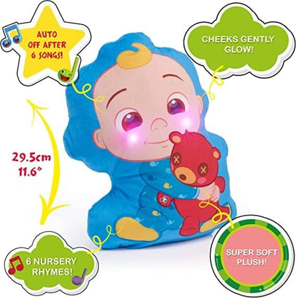 UAU! COISAS CoComelon Toys JJ Musical Sleep Soother | Brinquedo de aprendizagem pré-escolar que toca 6 músicas para dormir e luz noturna | para crianças pequenas, meninas e meninos | Idades 2, 3, 4 e 5