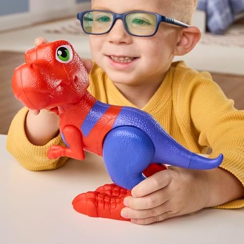 Figura de ação gigante do Homem-Aranha Rex, do Homem-Aranha e seus incríveis amigos da Marvel, com 22,8 cm (9 polegadas). Brinquedo de dinossauros super-heróis para crianças a partir de 3 anos.