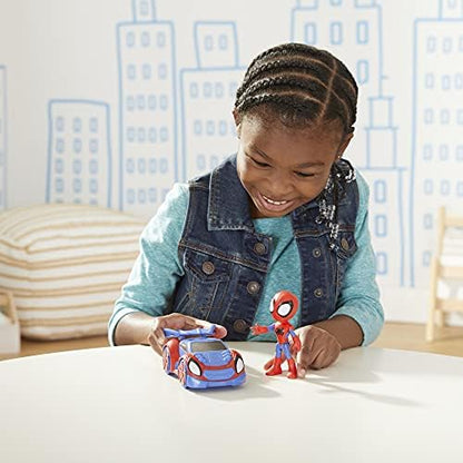 Hasbro Marvel F19405X2 Homem-Aranha e Seus Incríveis Amigos - Figura de Ação Marvel e Veículo Web Speedster, para Crianças a partir de 3 Anos, Sem
