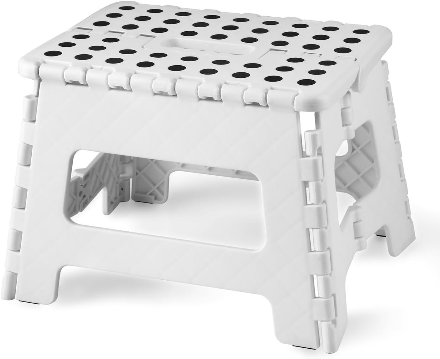 PandaEar Banquinho dobrável, 19 cm, leve e dobrável, ideal para crianças, perfeito para cozinha, banheiro, casa e quarto. Resistente e fácil de usar. Cor: Branco.