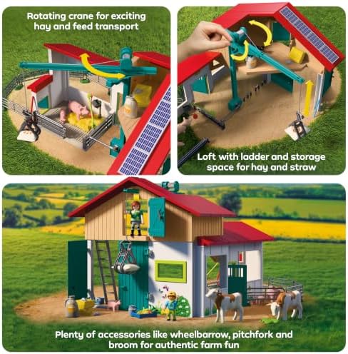Playmobil | Country | Fazenda Grande | Conjunto com Guindaste de Carga, Estábulos, Muitos Animais e Diversos Acessórios | Para Crianças a partir de 4 Anos | 72160