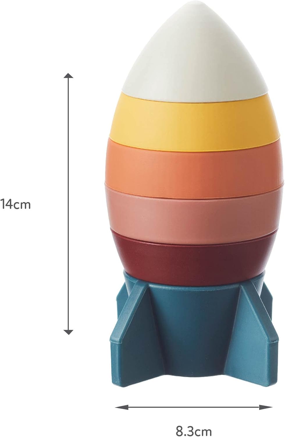 Nuby Brinquedo de dentição empilhável de foguete, multicolorido, tamanho único