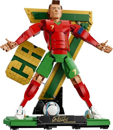 LEGO Editions Cristiano Ronaldo – Brinquedo Lenda do Futebol - Kit de Modelo 3D para Exibição - Decoração DIY para Quarto Infantil - Presente para Meninos e Meninas a partir de 12 Anos e Fãs de Esportes Adultos - 43016