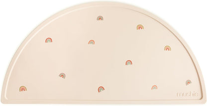 Mushie Tapete de silicone para crianças | Design antiderrapante | Material: Silicone de qualidade alimentar | Fácil de limpar e resistente a manchas | Livre de BPA e ftalatos (Arco-íris)