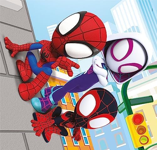 Clementoni - 25294 - Quebra-cabeça Supercolorido - Marvel Homem-Aranha e Seus Incríveis Amigos - 3x48 Peças (3 Quebra-cabeças Incluídos), Quebra-cabeça para Crianças a partir de 5 Anos, Quebra-cabeça de Desenho Animado, Fabricado na Itália