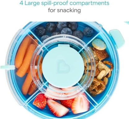 Recipiente para Lanches Munchkin Snack Wheel™ com 5 Compartimentos | Azul