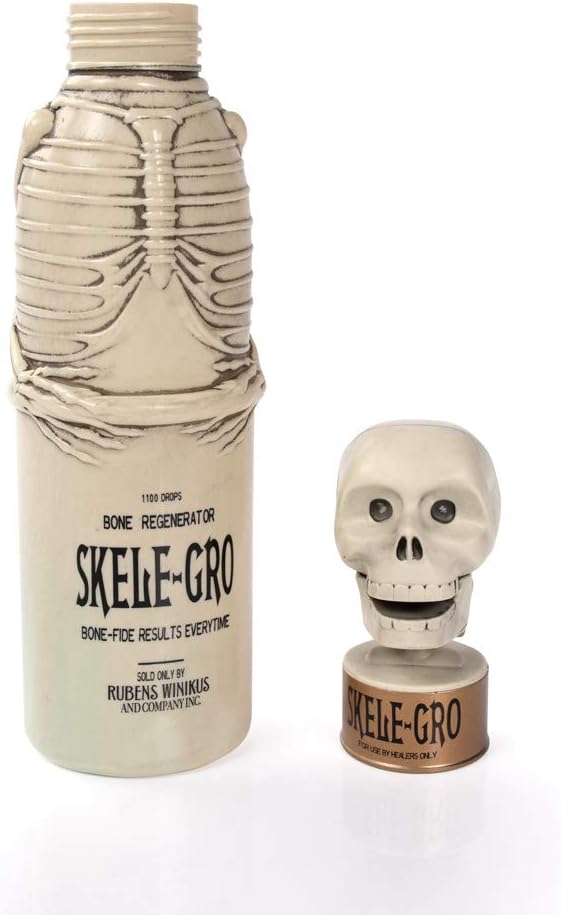 Garrafa de água WOW! STUFF Skele-Gro | Colecionáveis, brinquedos e presentes oficiais de Harry Potter do Mundo Mágico, 6,5 x 6,5 x 24,7 cm