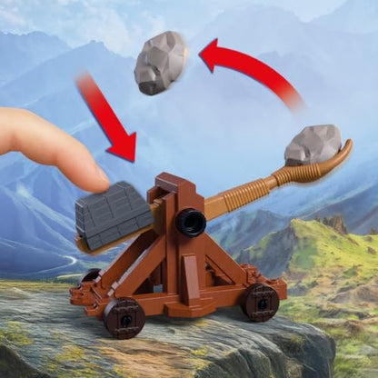 Playmobil | Cavaleiros | Catapulta do Cavaleiro do Dragão | Catapulta de Pedra com Função de Disparo e Muralha de Pedra | Brinquedo de Cavaleiros para Crianças a partir de 4 Anos | 72117