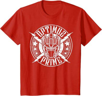 T-shirt Transformers Optimus Prime Vintage Rock Lightning Logo