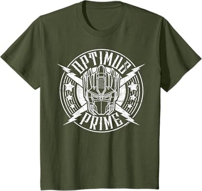 T-shirt Transformers Optimus Prime Vintage Rock Lightning Logo