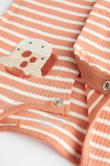 |BabyBoy| Pacote De 3 Pijamas Para Bebê Sem Pés - Leão Neutro (0 meses a 3 anos)