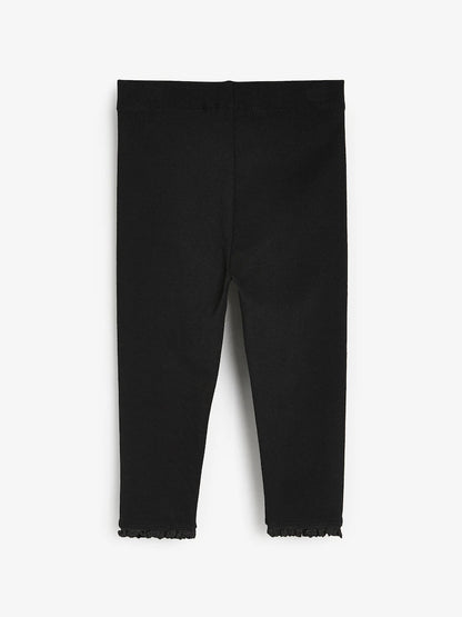 |Girl| Legging com Detalhe em Renda Preta (3 meses a 7 anos)