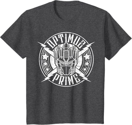 T-shirt Transformers Optimus Prime Vintage Rock Lightning Logo