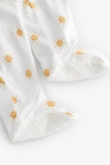 |BabyGirl| Conjunto De 4 Pijamas Para Bebê Arco-íris Branco e Elefante (0 a 2 anos)