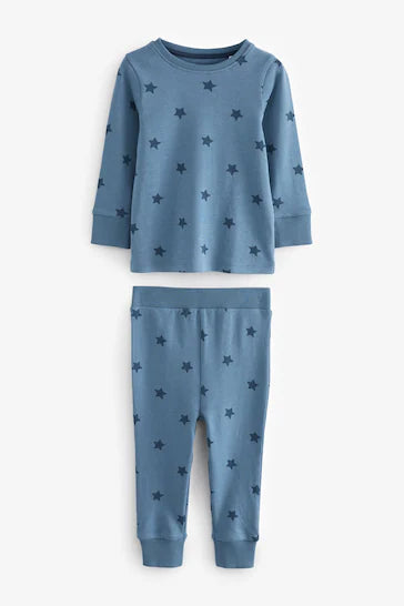|BigBoy| Pacote de 3 pijamas Snuggle - estrelas azuis/brancas (9 meses a 10 anos)