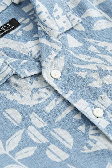 |Boy| Camisa Manga Curta Estampada - Dino Azul (3 Meses - 7 Anos)