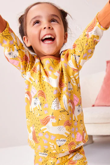 |BigGirl| Pacote de 3 pijamas de manga comprida estampados - Multi Morango (9 meses a 10 anos)