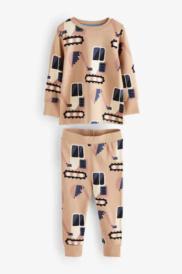 |Boy| Pijama Snuggle Castanho Chocolate - Chocolate Brown Digger (9 meses a 8 anos)