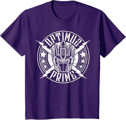 T-shirt Transformers Optimus Prime Vintage Rock Lightning Logo