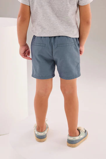|Boy| Shorts Chinos - Azul Médio (3 meses - 7 anos)