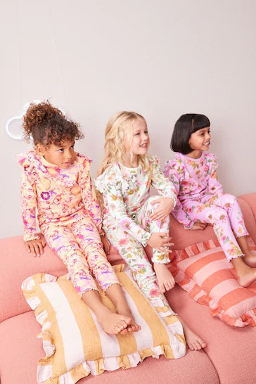 |BigGirl| Pacote de 3 pijamas florais (9 meses - 16 anos)