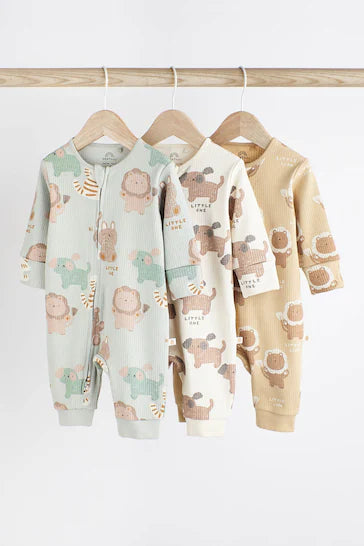 |BabyBoy| Conjunto De 3 Pijamas De Algodão Verde Para Bebê (0 meses a 3 anos)
