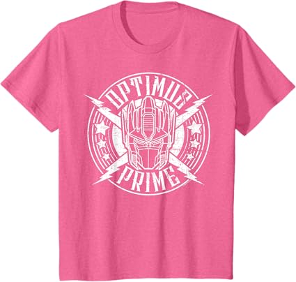 T-shirt Transformers Optimus Prime Vintage Rock Lightning Logo
