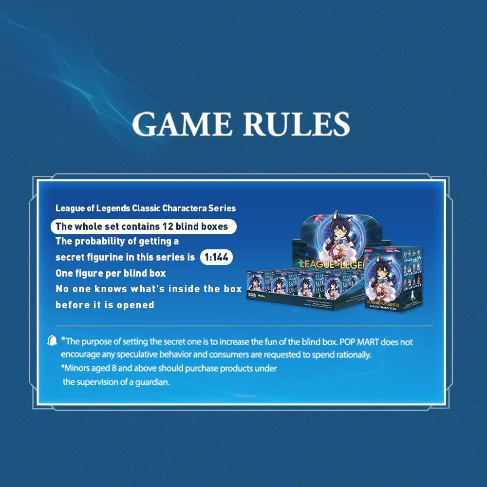 POP MART League of Legends Series 12Box 2,5 polegadas Articulado Personagem Design Premium presentes para mulheres Brinquedo Colecionável Favorito dos Fãs Figura de Ação de Brinquedo