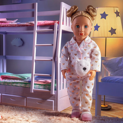 Nossa geração Serenity Slumber Party Doll - Boneca de menina temática para festa do pijama de 18 polegadas - Incluindo traje de pijama